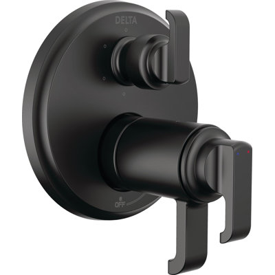 Ensemble de garniture de robinet de douche à inverseur intégré à 6 réglages Tetra 17T Series, robinet de douche
