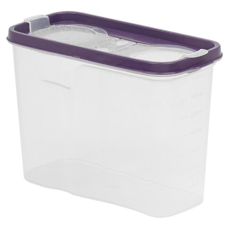 Aryanna Food Storage Container, Purple/White