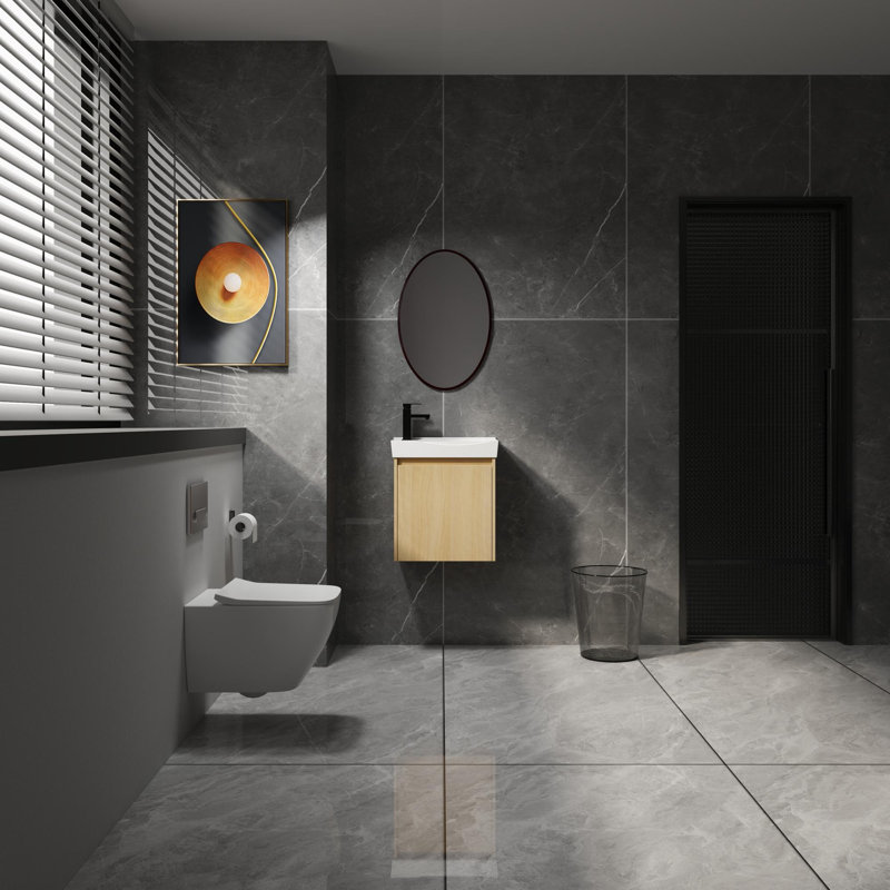 Meuble-lavabo mural 20 po avec lavabo en céramique