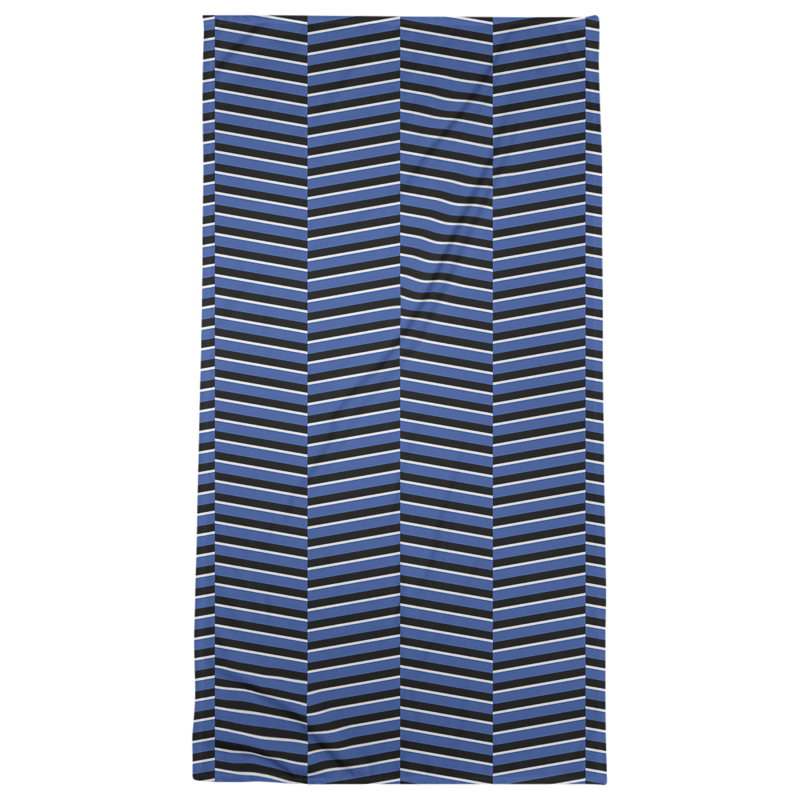 Jaya Bath Towel, Blue/Black