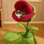 Grand arbre à chat 41,7 po à fleurs carnivores rouges avec lit Bloom, structure multi-niveaux stable pour grimper et jouer en toute sécurité