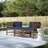 Acacia Patio Sofa with Cushions and Ottoman-977936986-1000791902
