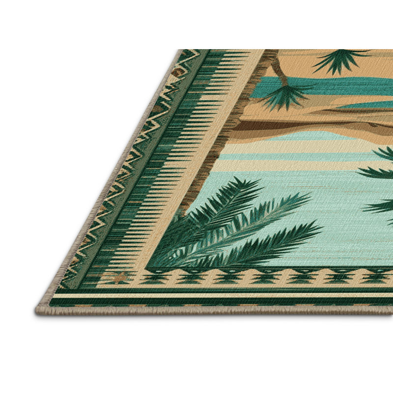  Tapis lavable Desert Oasis Southwestern, Rectangulaire 2 pi x 3 pi