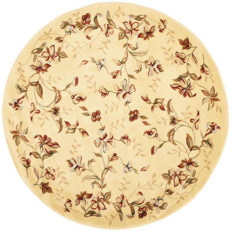 Tapis beige Carolane, Rond 5 pi 3 po