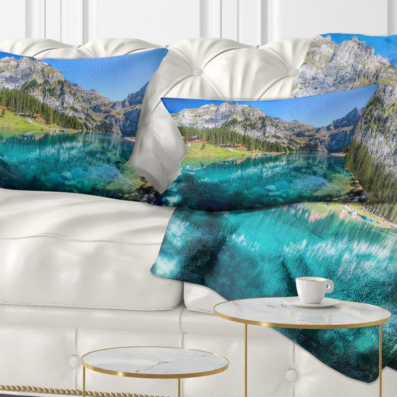 Coussin lombaire paysage paysage lac Oeschinen Suisse