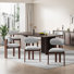 Chaise rembourrée en bois massif avec dossier ergonomique rembourré