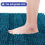 Ensemble de tapis de salle de bain rayé brun ultra doux et antidérapant en chenille pour salle de bain 3 pièces-1344600984