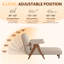 3-in-1 Convertible Linen Sofa Chair with Solid Wood Legs | 5-Position Adjustable Sleeper Bed-669540729-669540731
