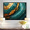 Agate Indigo Waves - impression d'art mural en marbre