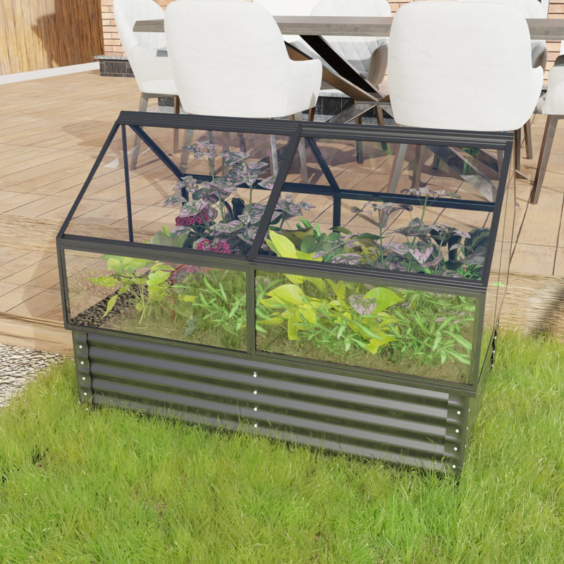 Serre et jardin surélevé pour l'extérieur