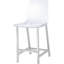 Tabourets de bar transparents (de 2) - Acrylique pour une maison élégante, 2 chaises de comptoir modernes avec dossier stable et repose-pieds pour salle à manger