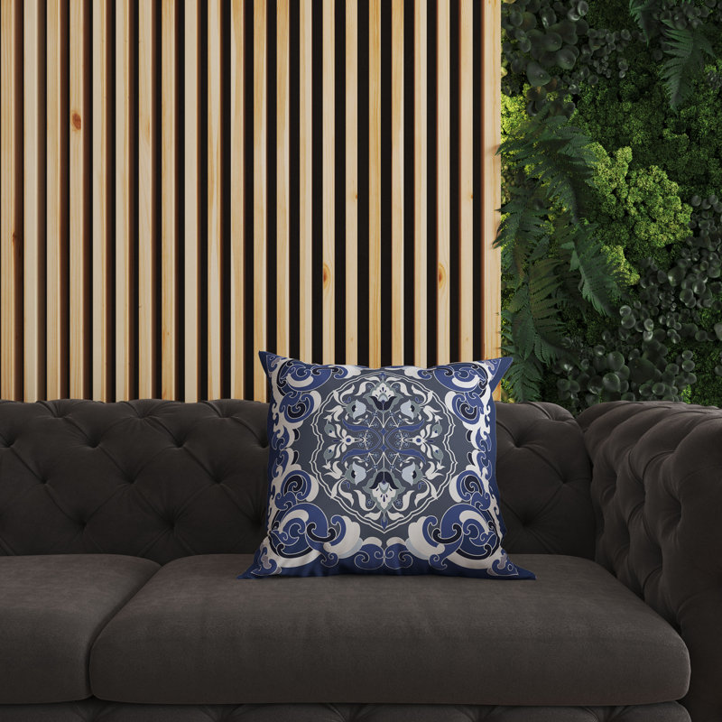 Reversible Throw Pillow, 18" H x 18" W