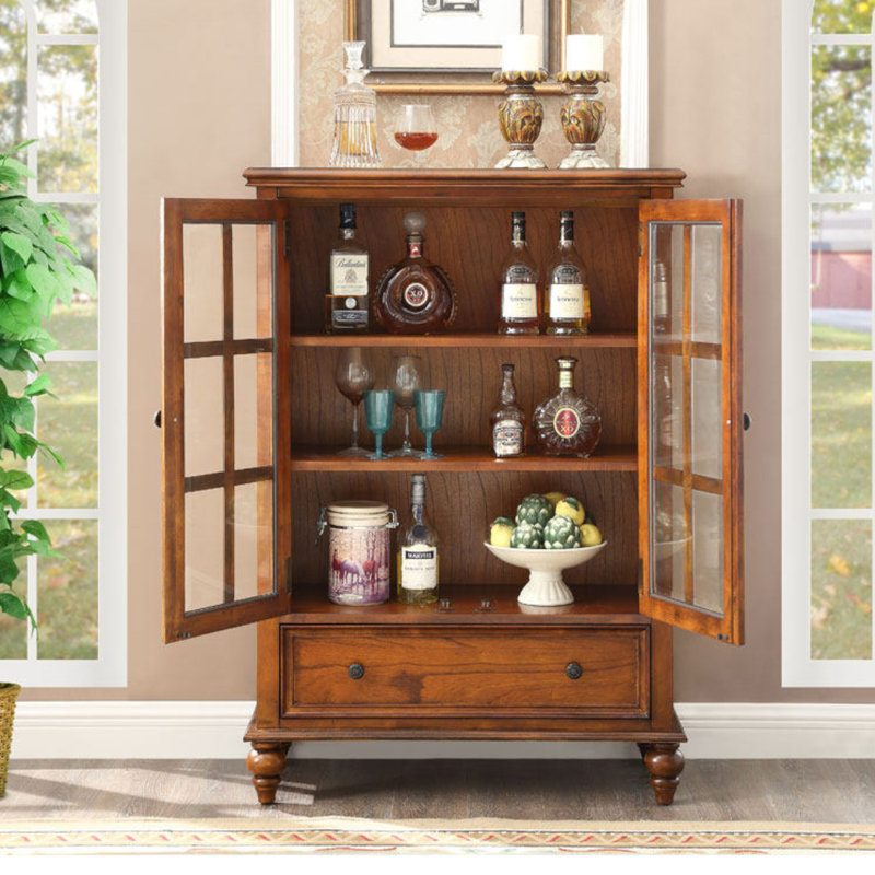 Armoire en bois d'hévéa de style américain