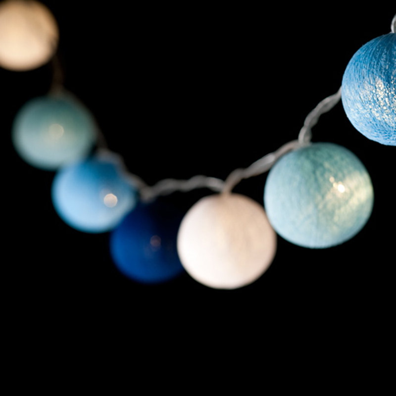 Misti LED Cotton Ball String Light, 30 Lamps - 8 Metre Long