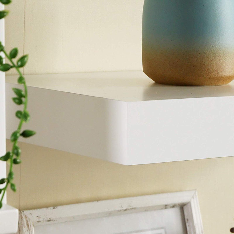 Himmelmann Floating Shelf, 2" H x 16" W x 9.2" D, White