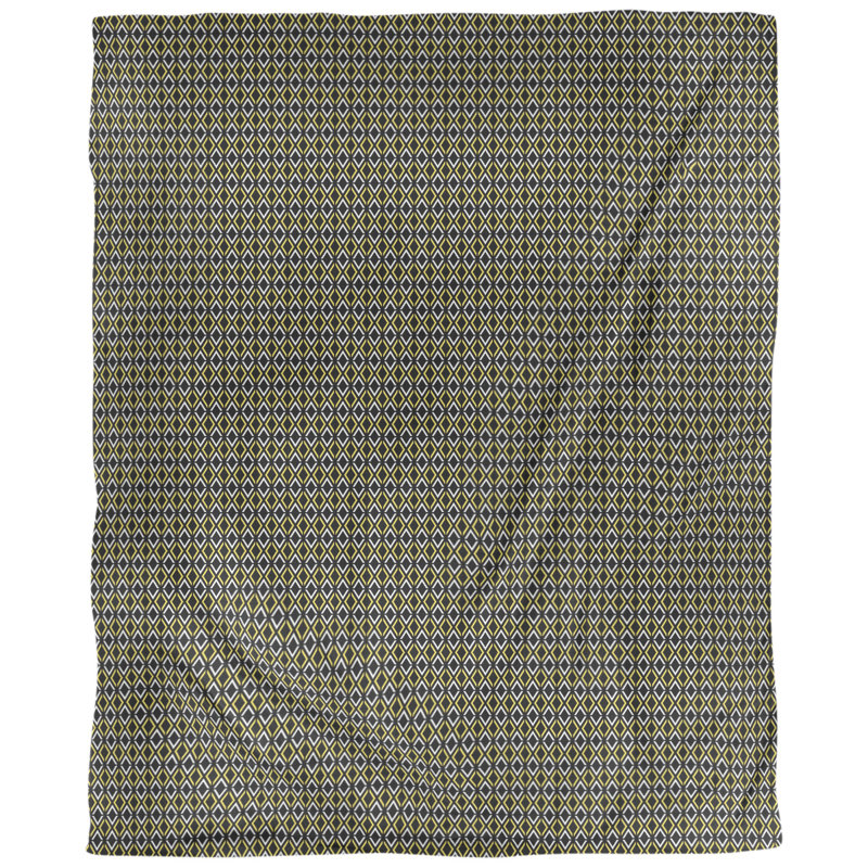 Tissu en losanges arrow, Jaune, L 54 po x l 36 po, Lin huître palazzo