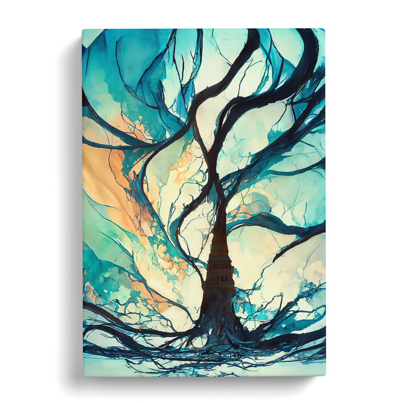 XC1022-4746X Tree In Abstract No.2 - Wrapped Canvas Print, 76cm H x 50cm W x 3cm D