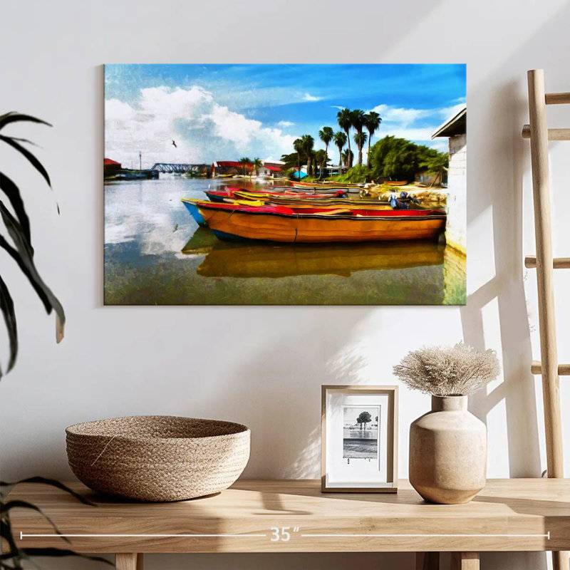 Mehar Jamaican River Boats, 16" H x 24" W