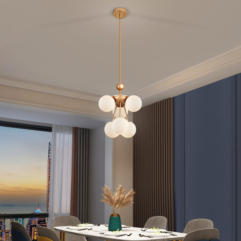 Dewson 6 - Light Dimmable Sputnik Globe Chandelier