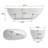 67" Premium Solid Surface Deep Soaking Bathtub