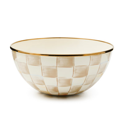 Mocha Check Small Everyday Bowl
