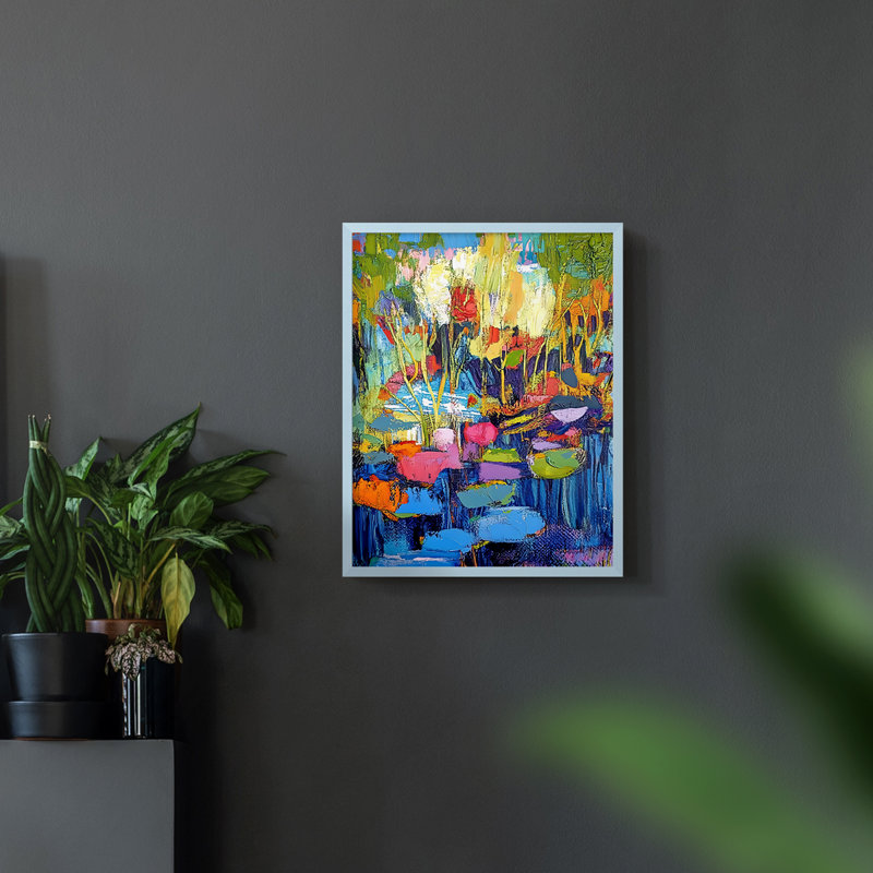 Série FLORAL DCV III - Impression encadrée de qualité supérieure - Prêt à être accroché - Aucun clou requis, H 11 po x l 9 po