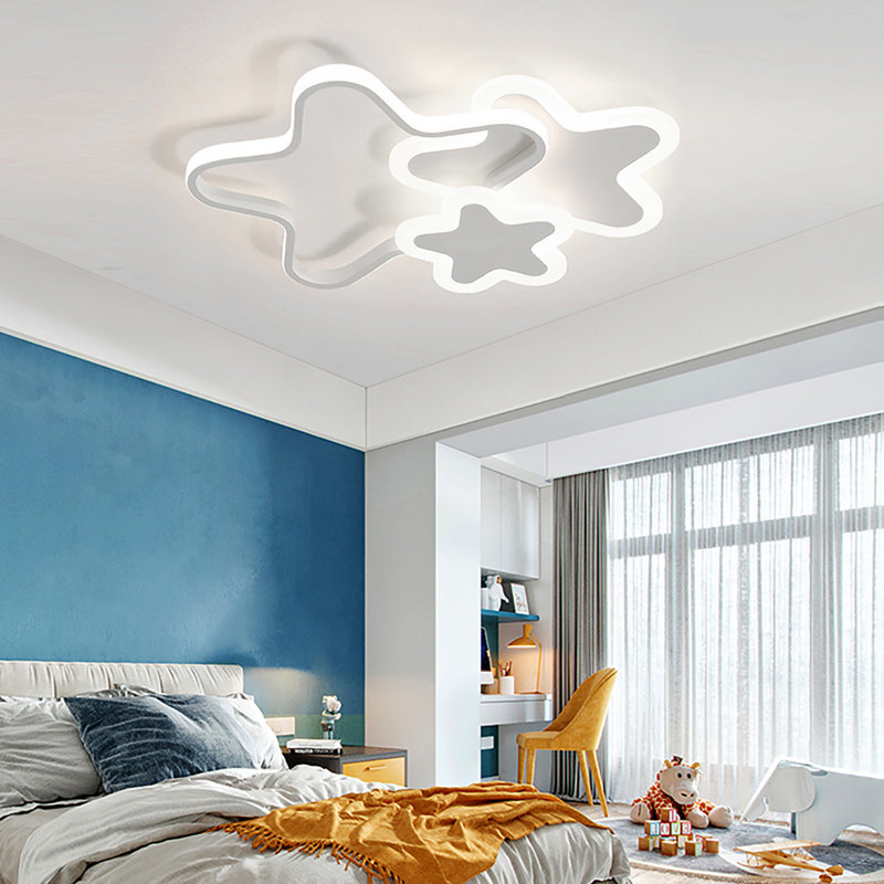 3 - Light Dimming LED Flush Mount Star Shape