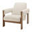 Rafila Fabric Accent Arm Chair, Dazzle Cream