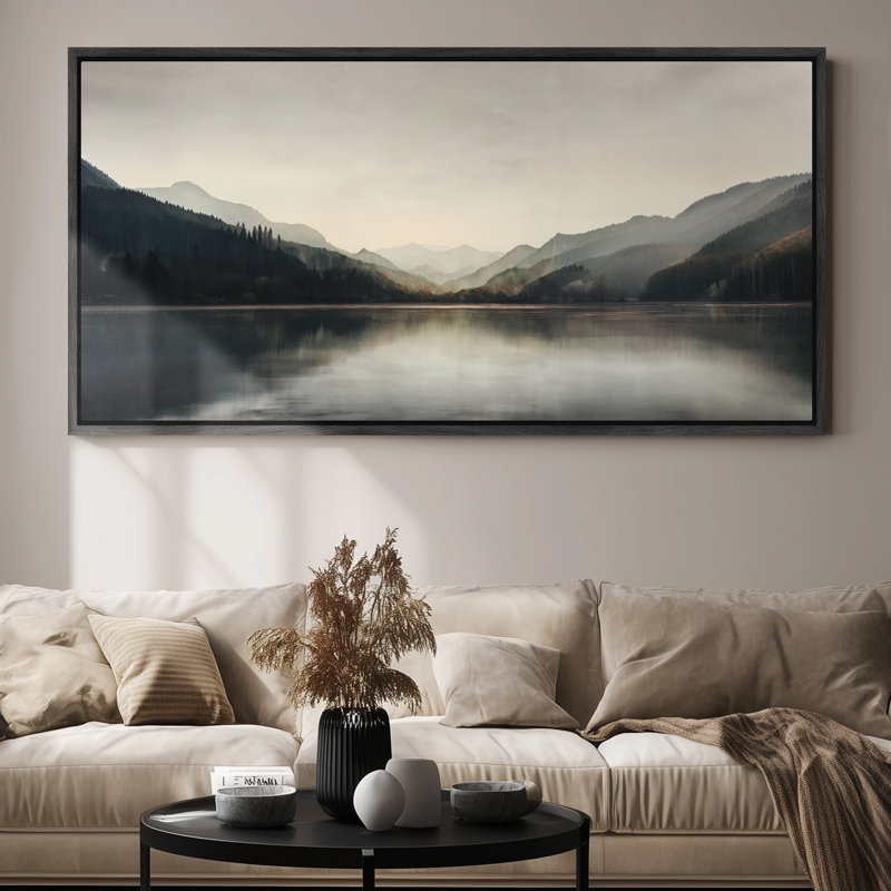 Impression sur toile, art extra large, H 30 po x l 60 po, Noir