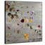 Très grand art mural imprimé - Branche florale flottante avec des pétales dispersés sur fond gris doux «pour le salon ou la chambre à coucher -« Assemblage requis du cadre (cadre non fini) »-123836479