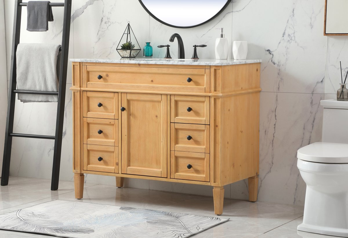 Rivers 42'' Single Bathroom Vanity, Natural
