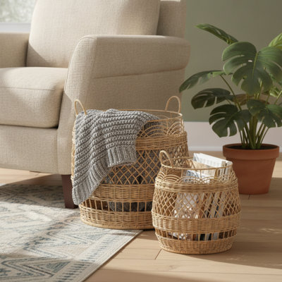 17 Stories Storage Wicker Decorative Basket