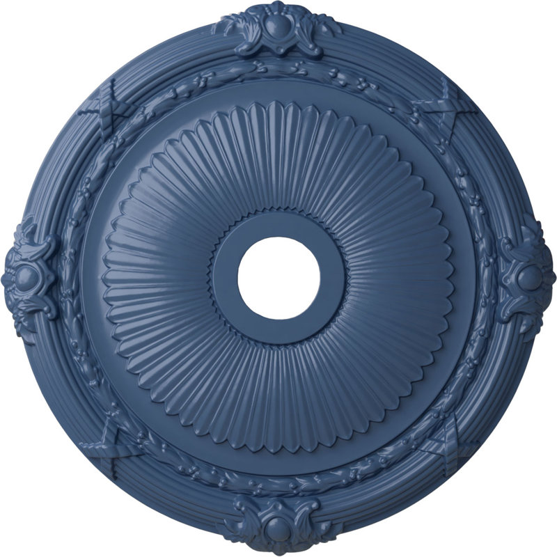 Endurathane Heaton Ceiling Medallion, 27 1/2"OD x 3 7/8"ID x 2 1/4"P (Fits Canopies up to 6 1/2"), Hand-Painted Americana Finish
