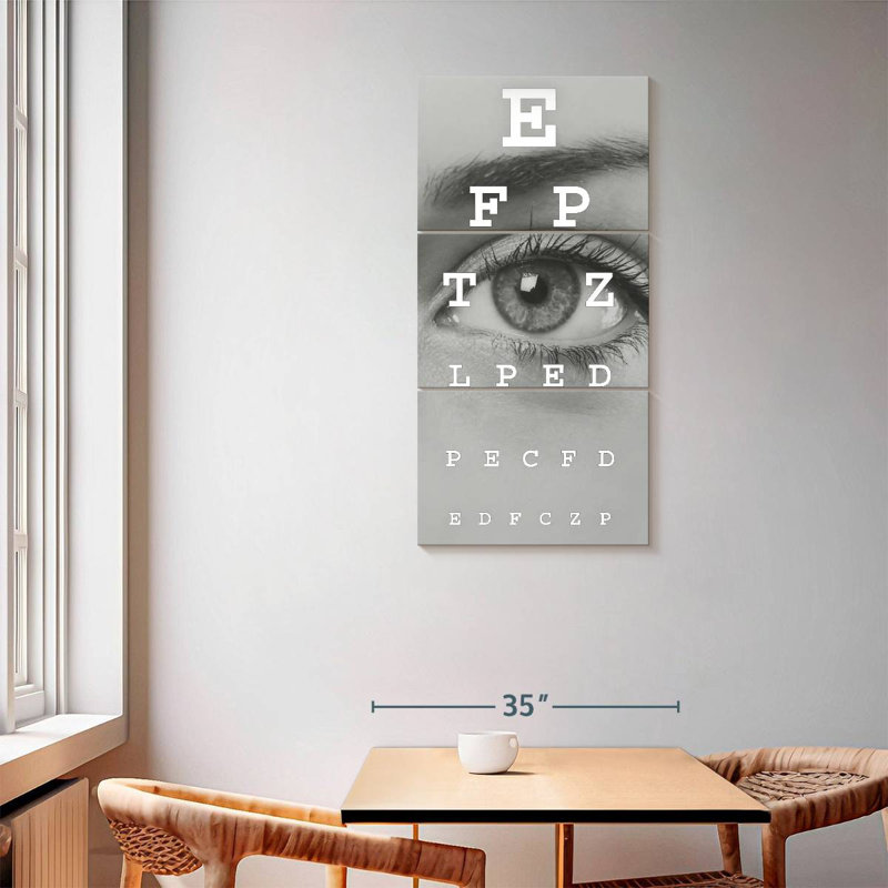 Eye Test Chart, 62" H x 30" W