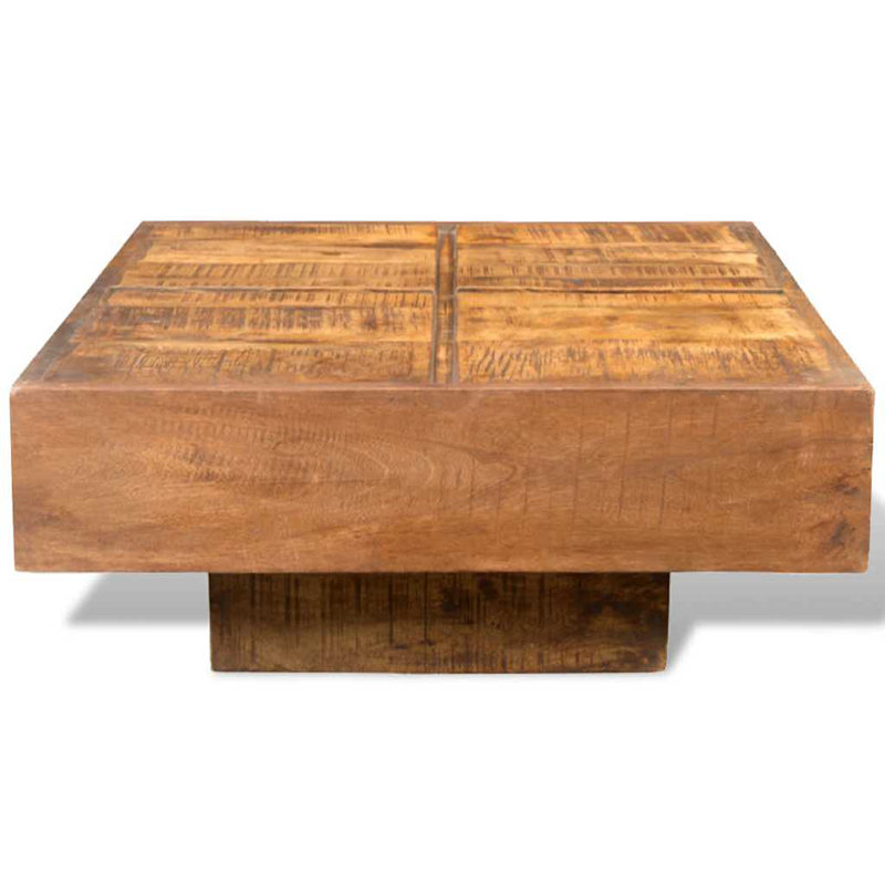 Petite table basse vidaXL, Brun, H 12 po x l 26,75 po x P 26,75 po