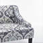 Chaise d'appoint rembourrée polyvalente, structure en bois massif avec accoudoirs encastrés, pieds avant effilés et pieds évasés, chaise d'appoint rembourrée en mousse et à ressorts à arc pour la salle à manger d'entrée