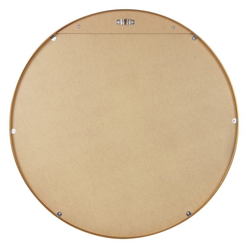 Lafonda Metal Flat Wall Mirror, Gold, 36" x 36"