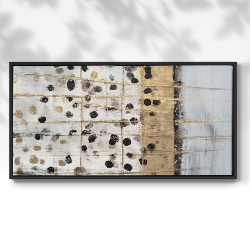 Série abstraite-DCCDX- Toile tendue avec châssis tendue, prête à être accrochée, Noir, H 21 po x l 41 po