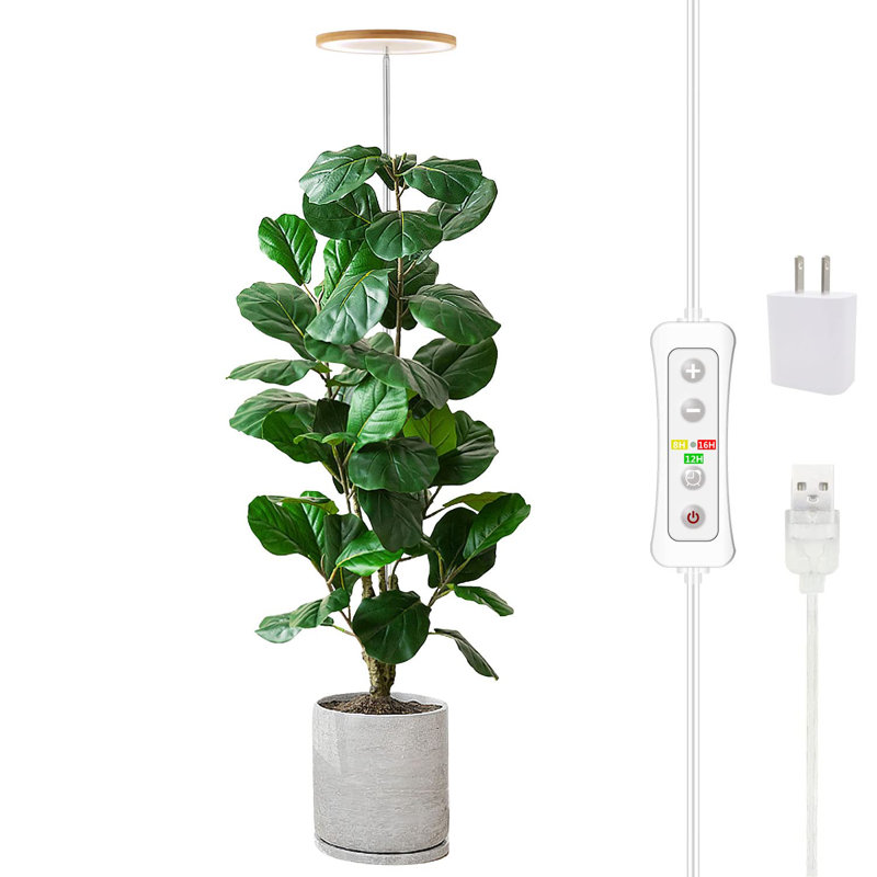 Height Adjustable Yellow LED Plant Grow Light with Timer