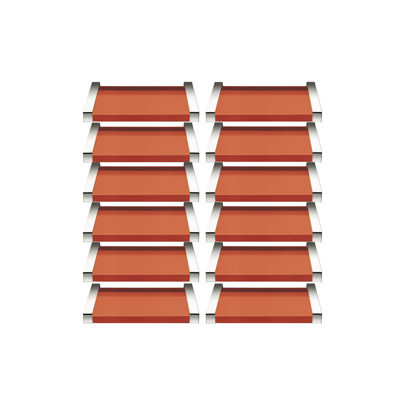MEPRA Quattro Wood Tray, 2.36" H x 19.69" L x 12.6" W, Orange