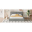 Lit plateforme tapissier avec tissu en velours, lit au sol avec structure solide-1524239220