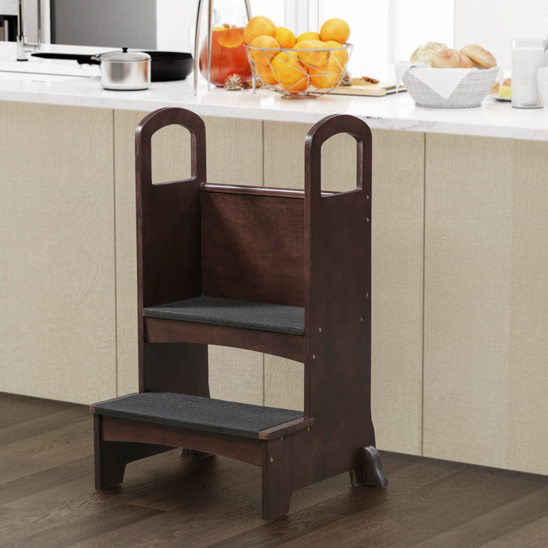 Cyenna Kids Step Stool Tabourets de cuisine pour enfants, Espresso