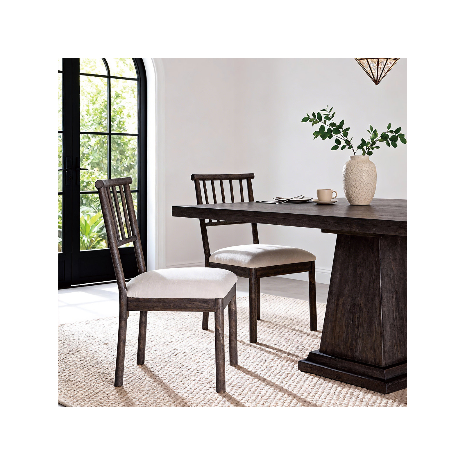 Wales Upholstered Dining Chair (Set of 2), Walnut
