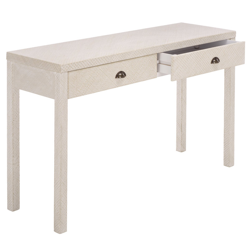Console 2 tiroirs Gracelee, Blanc