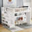 Full Solid Wood Loft Bed with Movable Desk and Shelves-1609883689-1609883702