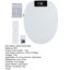 Siège de toilette électrique bidet avec télécommande, siège de toilette chauffant, eau chaude instantanée, séchoir à air chaud, couvercle à fermeture lente, affichage à DEL