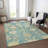 Machine Washable Indoor/Outdoor Cicel ACN1150 Teal-100248013