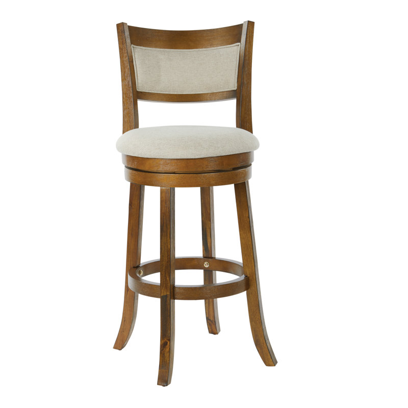 Tabouret tournant 30,5 "Saul, Brun brûlé / Beige