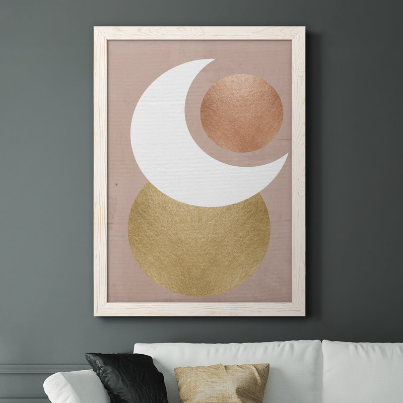 Lunar Mystic - Peinture sur toile encadrée, H 44 po x l 31 po x P 1 po, Cadre blanc
