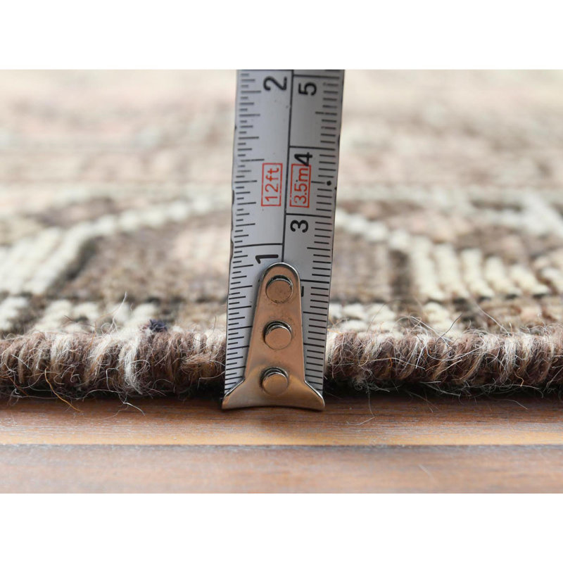 Mitjans One-of-a-Kind Rectangle 4'8" X 7'7" 1960s Wool Area Rug in Brown